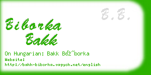 biborka bakk business card